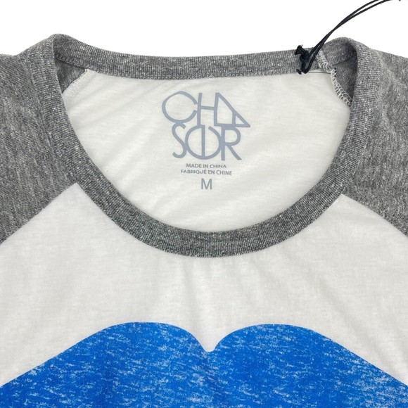 Chaser Womens Medium Raglan Long Sleeve Lightweight Graphic T-Shirt - Picture 3 of 6